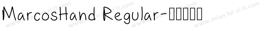 MarcosHand Regular字体转换